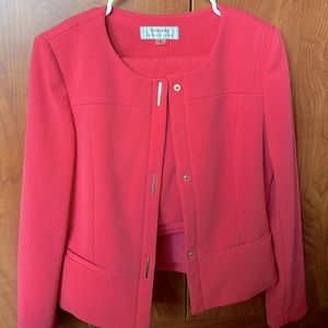 Tahari pink skirt suit size 8